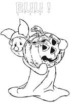 coloriage porcinet a halloween